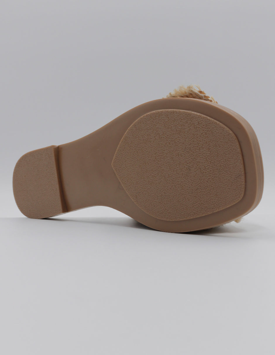 Sandalias de piso Soft en Piel vegana – Café