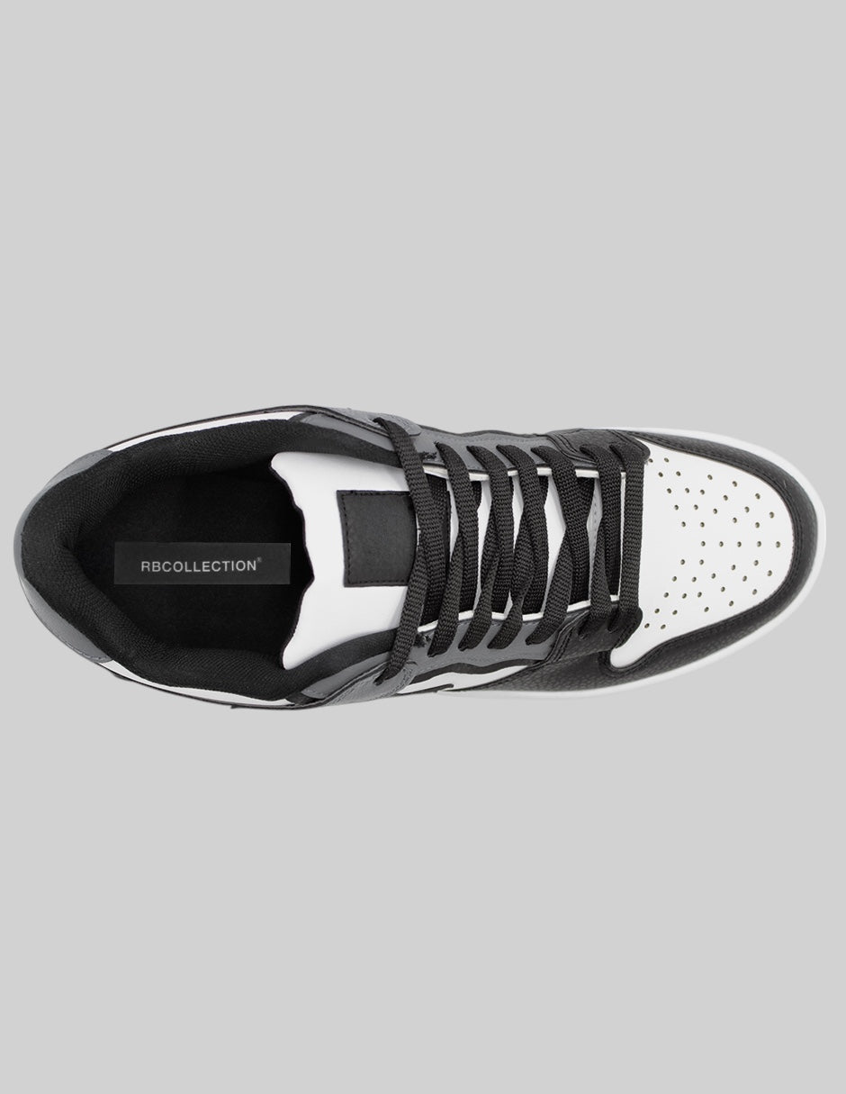 Tenis con cordones Star en Piel vegana – Negro
