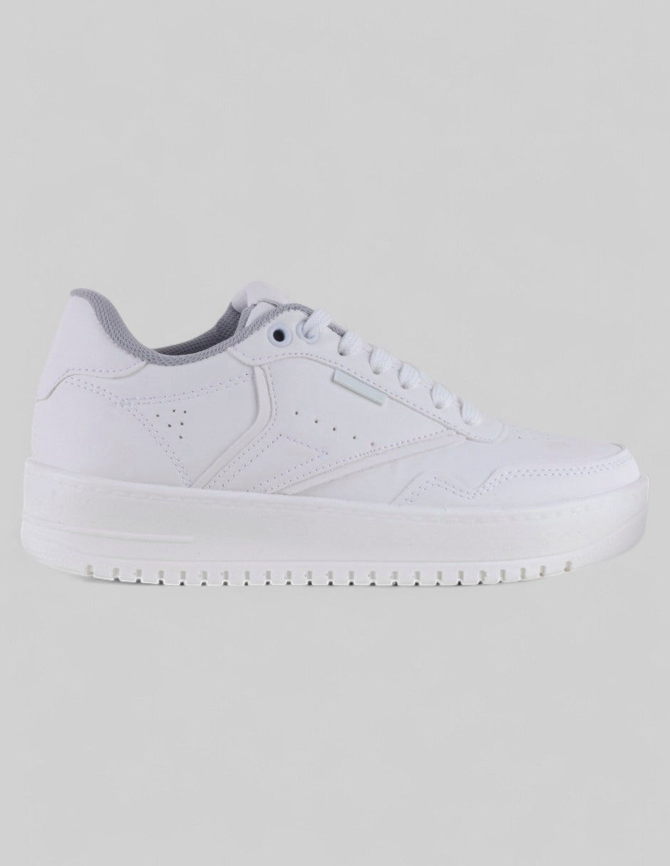 Tenis con cordones  Star en Piel vegana – Blanco