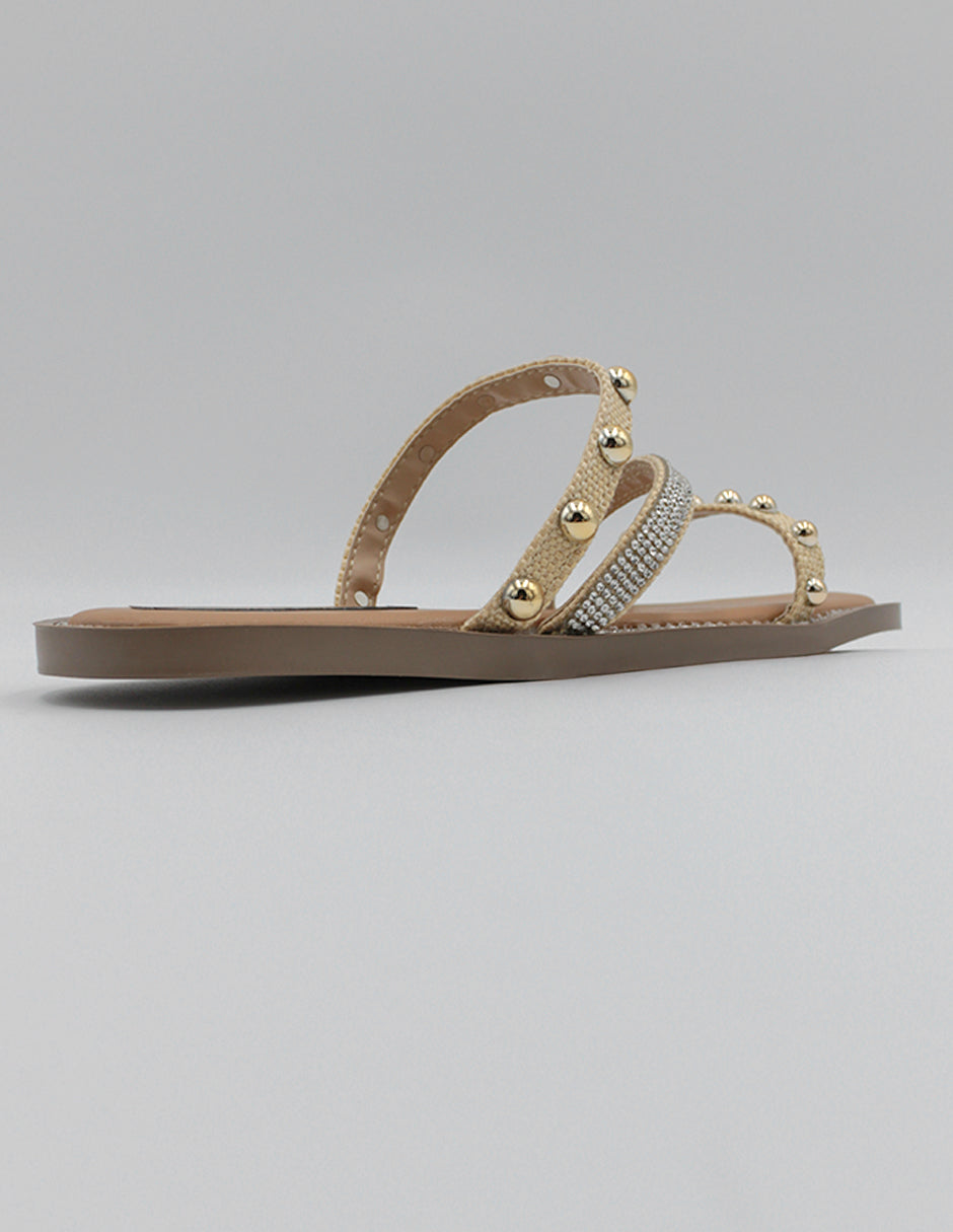 Sandalias de piso Soft en Textil – Oro