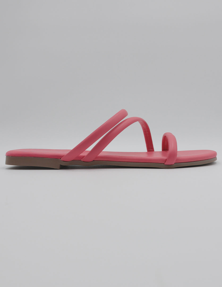 Sandalias de piso Soft en Piel vegana – Rosa