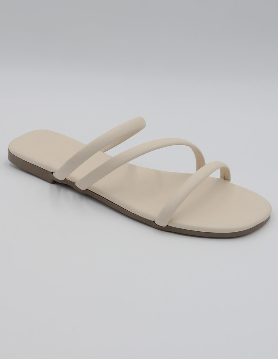 Sandalias de piso Exterior Piel vegana Color Beige  Para Mujer De RBBASICS