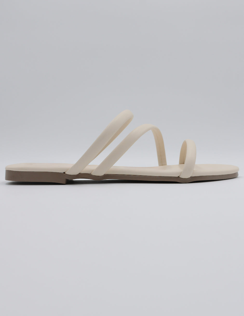 Sandalias de piso Soft en Piel vegana – Beige