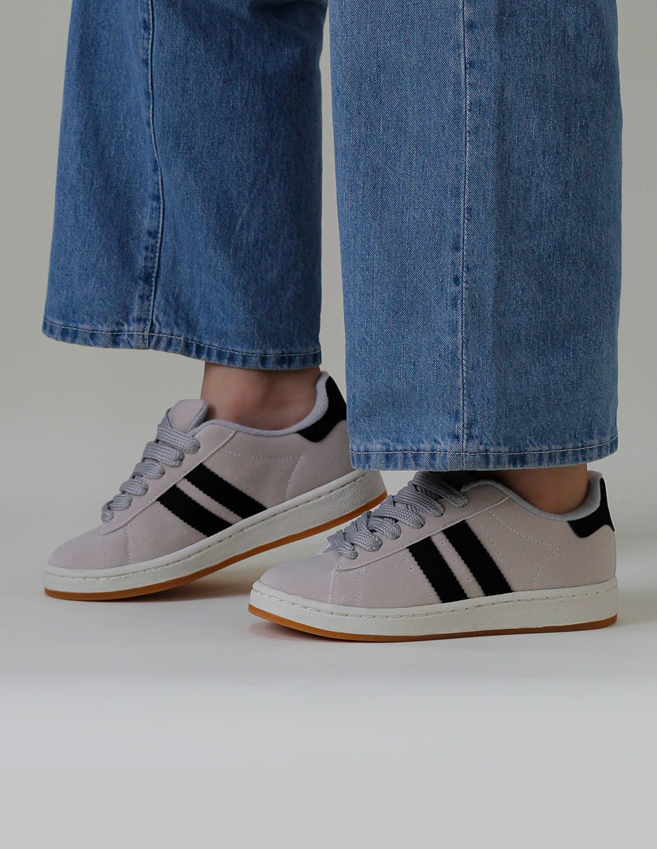 Tenis con cordones Bear en Gamuza sintética – Gris