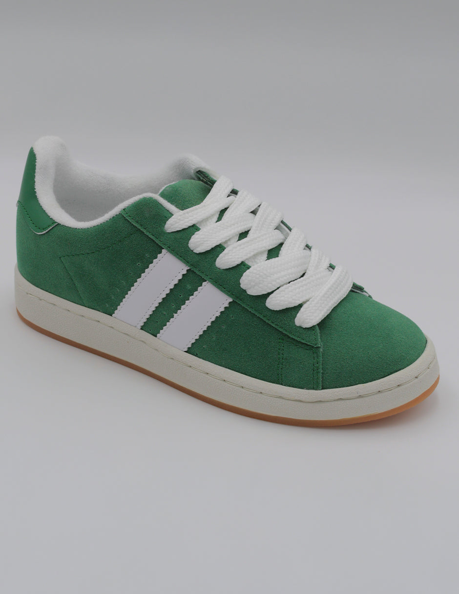 Tenis con cordones Exterior Gamuza sintética Color Verde Para Mujer De RBCOLLECTION