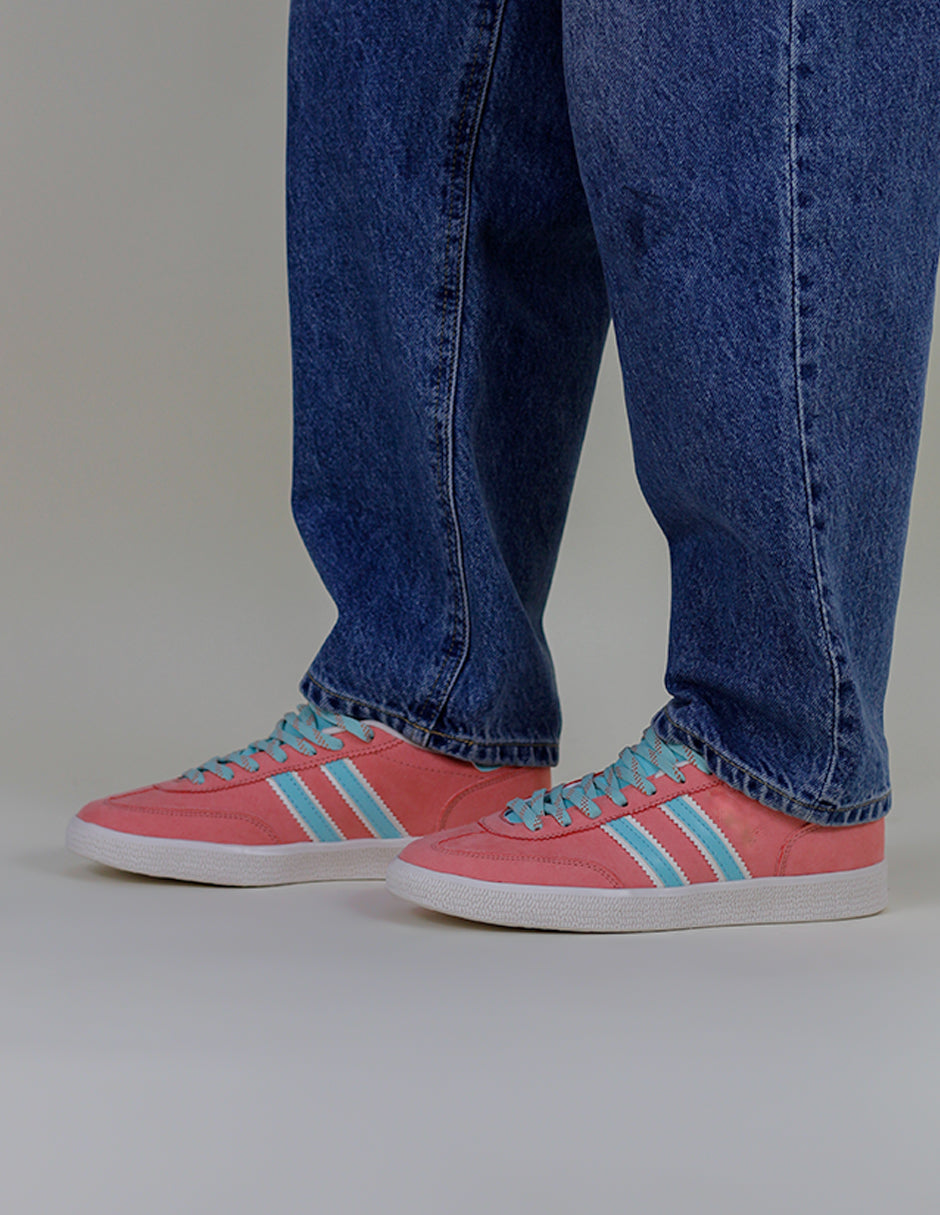 Tenis con cordones  Bear en Textil – Rosa
