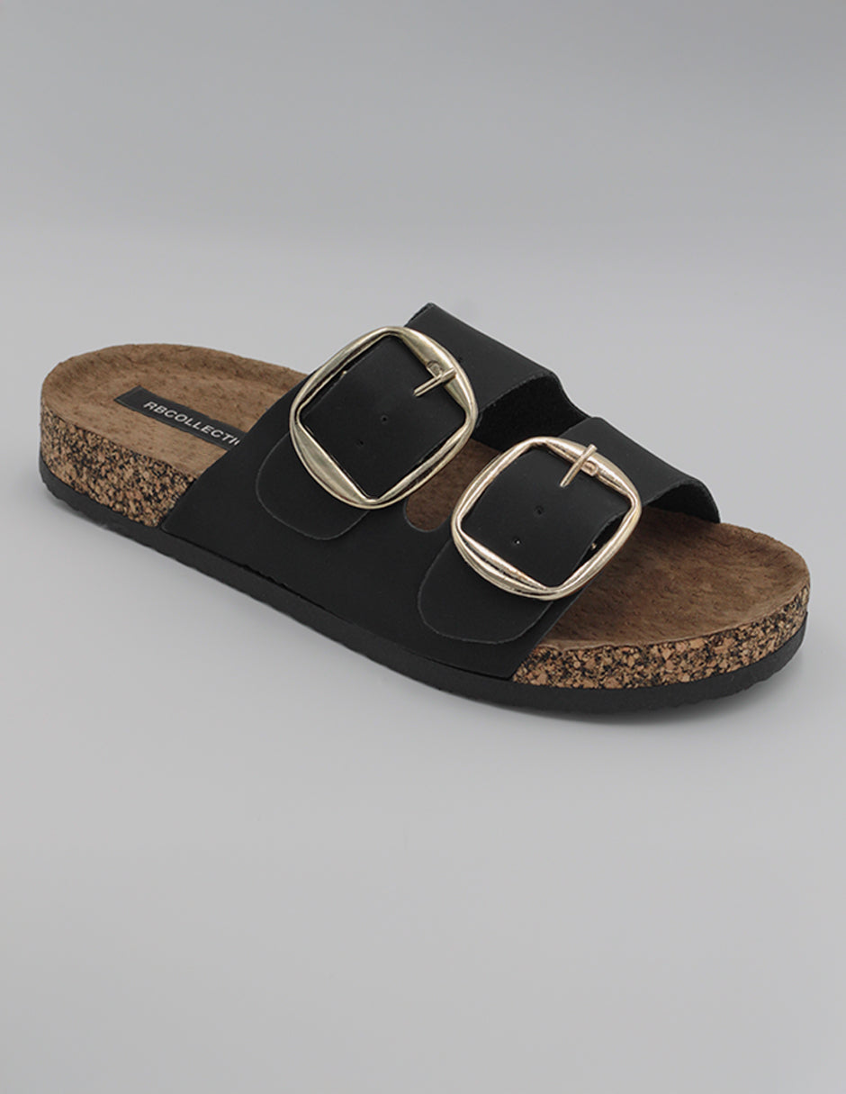 Sandalias con plataforma Exterior Piel vegana Color Negro Para Mujer De RBCOLLECTION