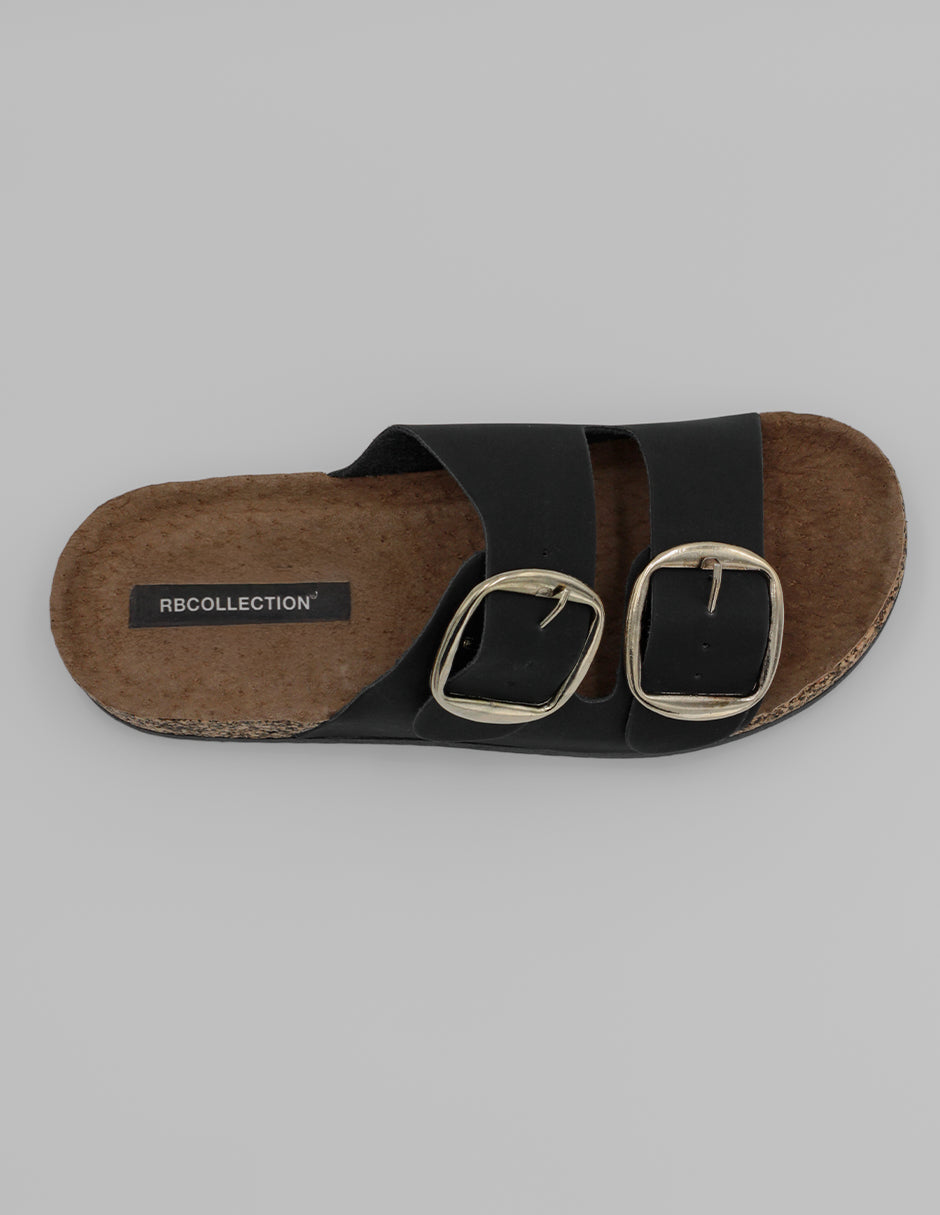 Sandalias con plataforma Steps en Piel vegana – Negro