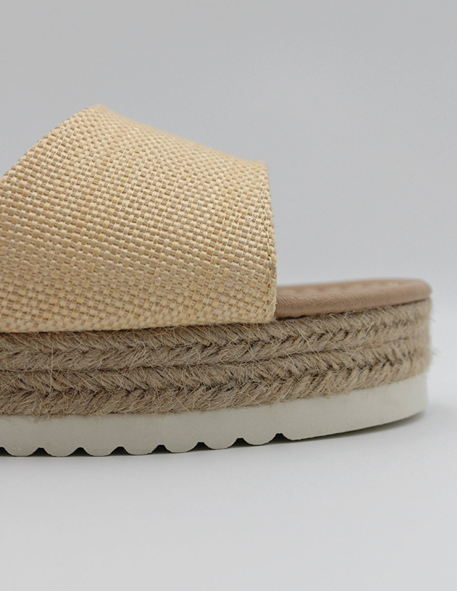 Sandalias con plataforma One en Textil – Beige