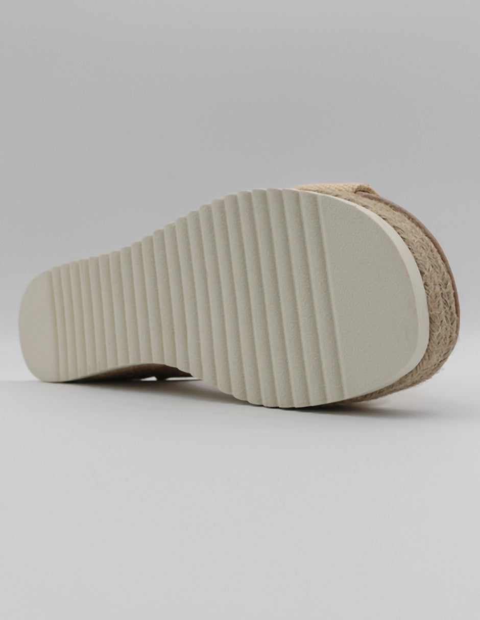 Sandalias con plataforma One en Textil – Beige