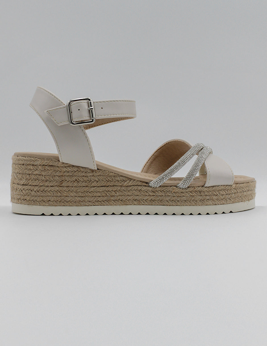 Sandalias con plataforma Daily  en Piel vegana – Blanco