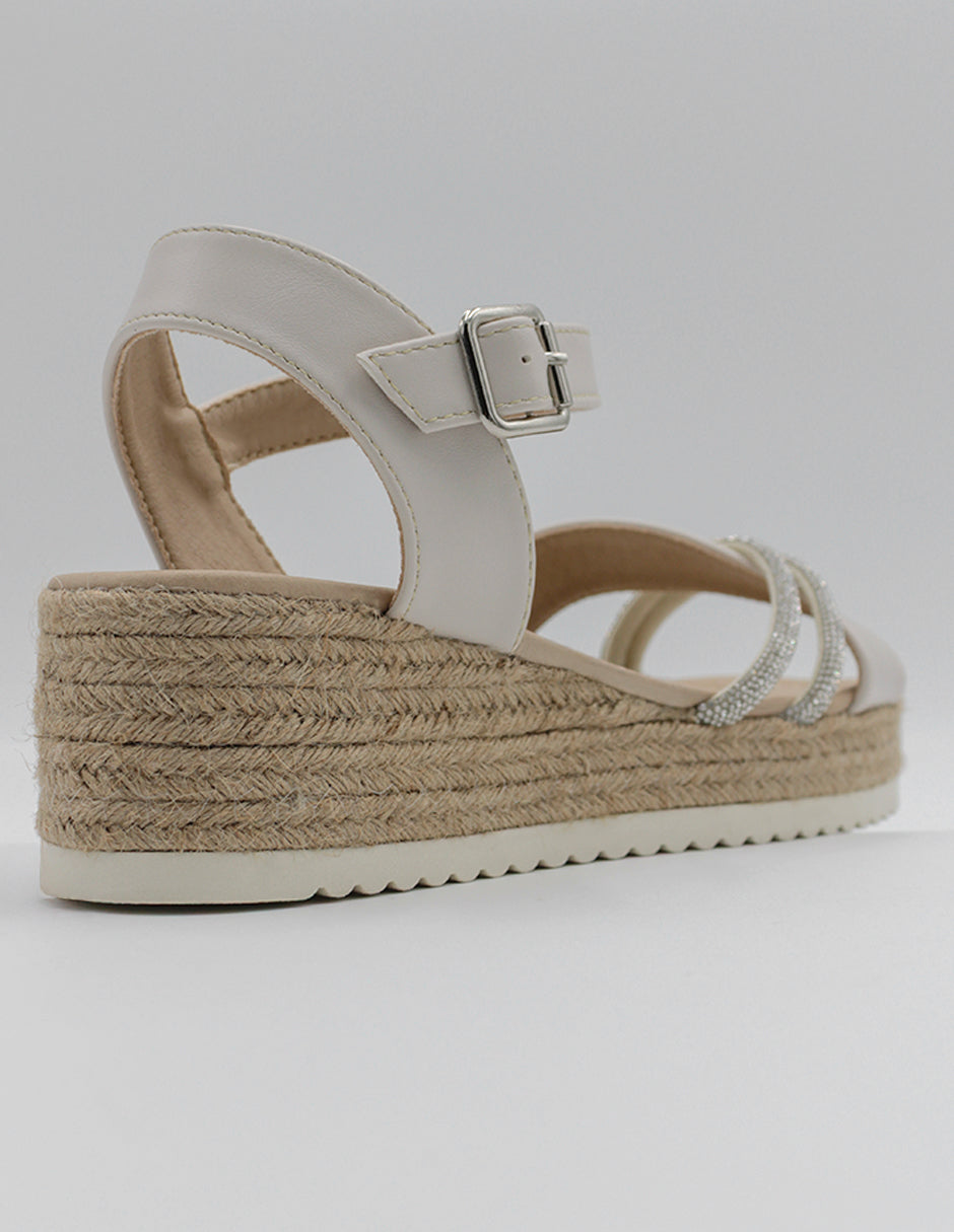 Sandalias con plataforma Daily  en Piel vegana – Blanco