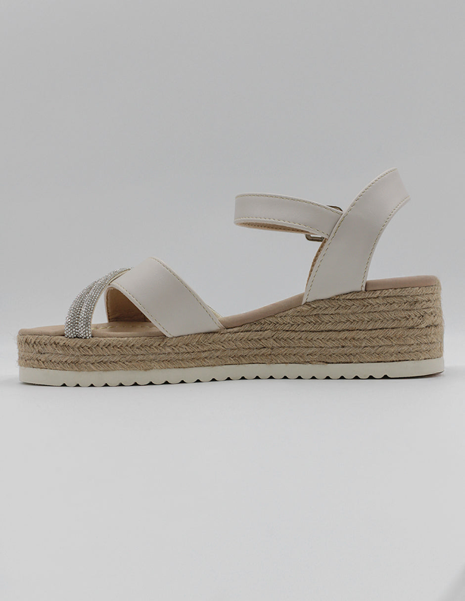 Sandalias con plataforma Daily  en Piel vegana – Blanco