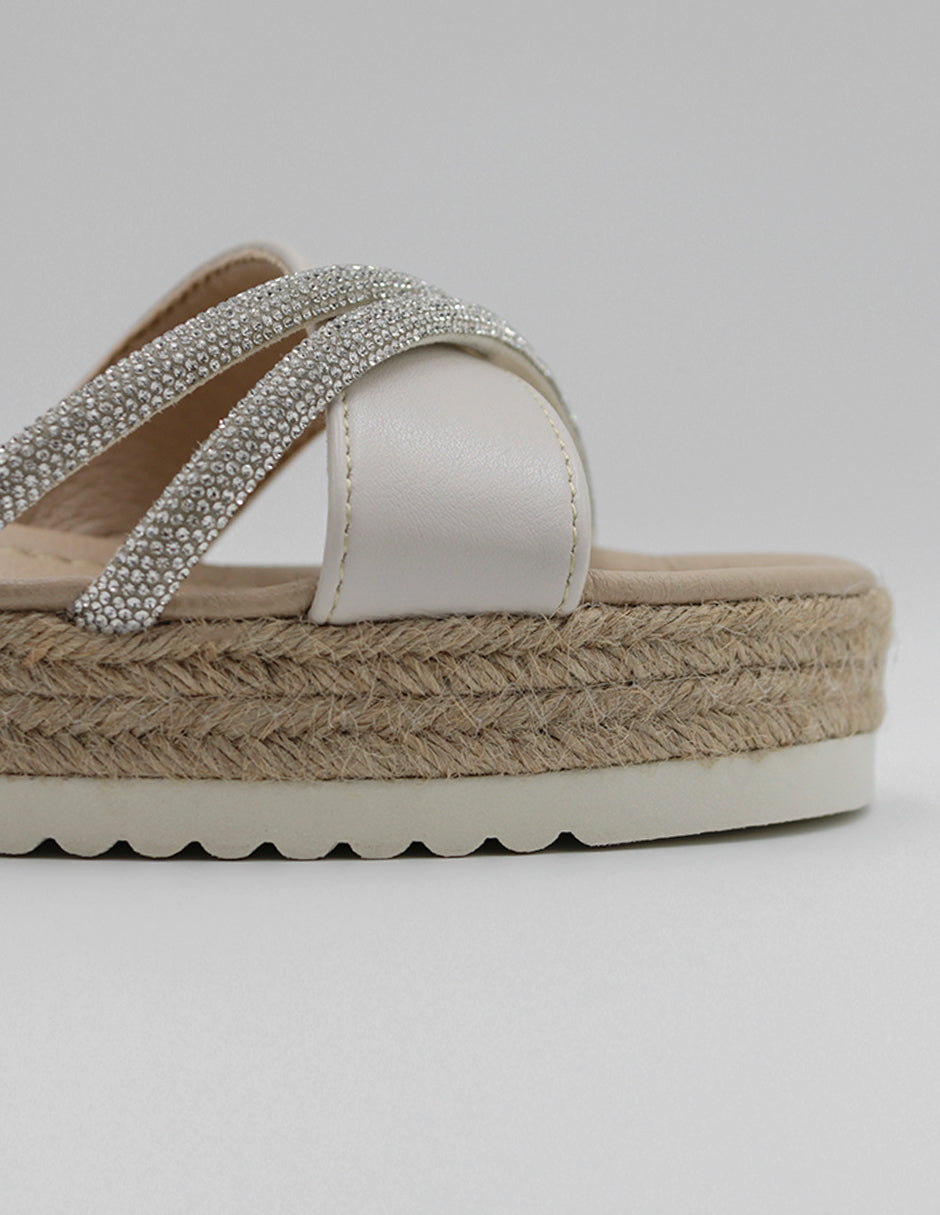 Sandalias con plataforma Daily  en Piel vegana – Blanco