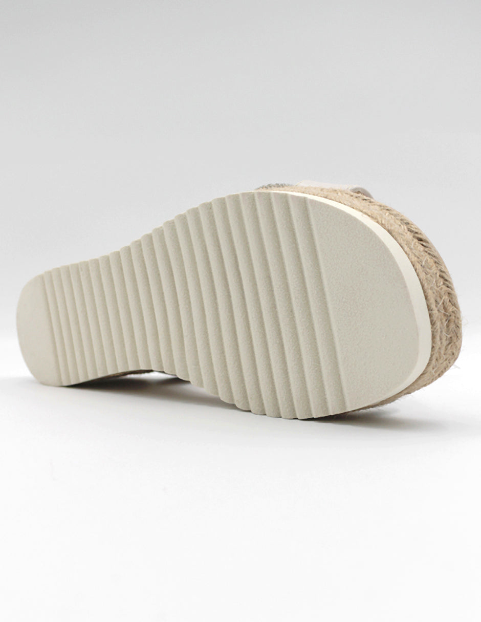 Sandalias con plataforma Daily  en Piel vegana – Blanco