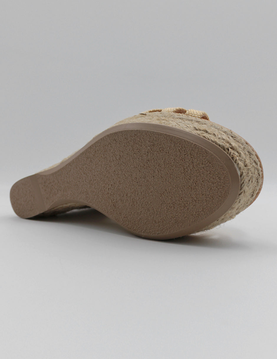 Sandalias con plataforma Dory en Textil – Beige