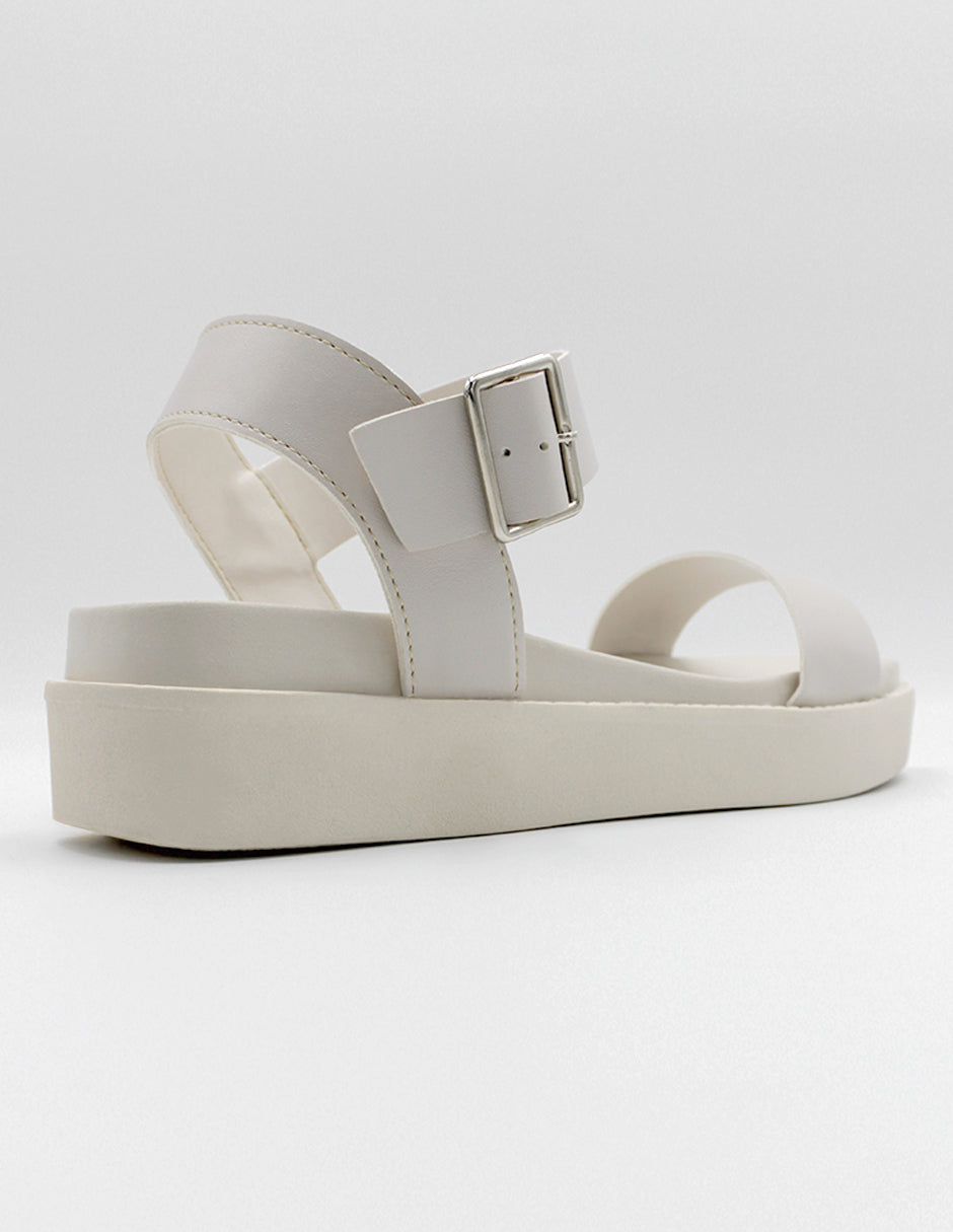 Sandalias con plataforma Yuri en Piel vegana – Blanco