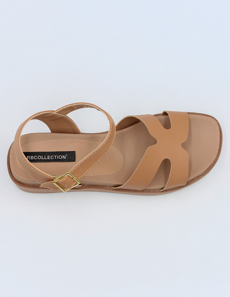 Sandalias con plataforma Cloud steps en Piel vegana – Café