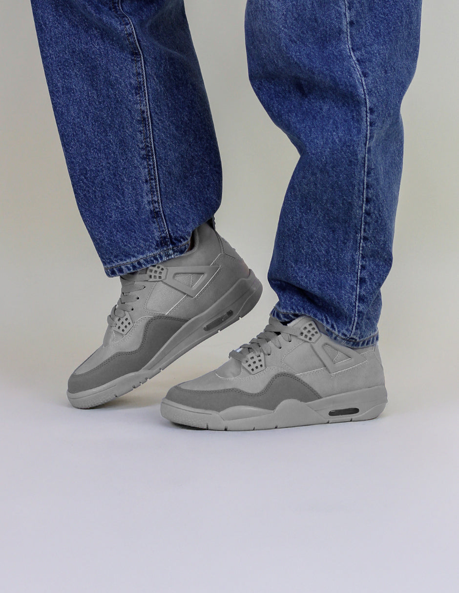 Tenis con cordones  Agle en Textil – Gris