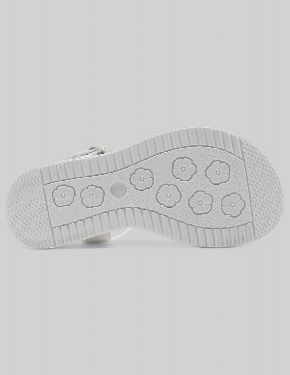 Sandalias Kids en Piel vegana – Blanco