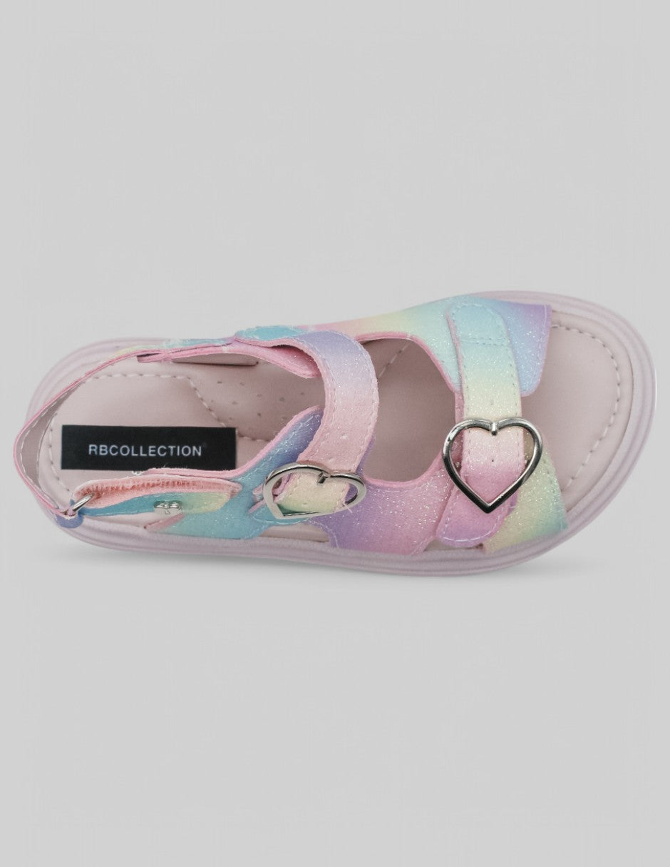 Sandalias Kids en Piel vegana – Multicolor