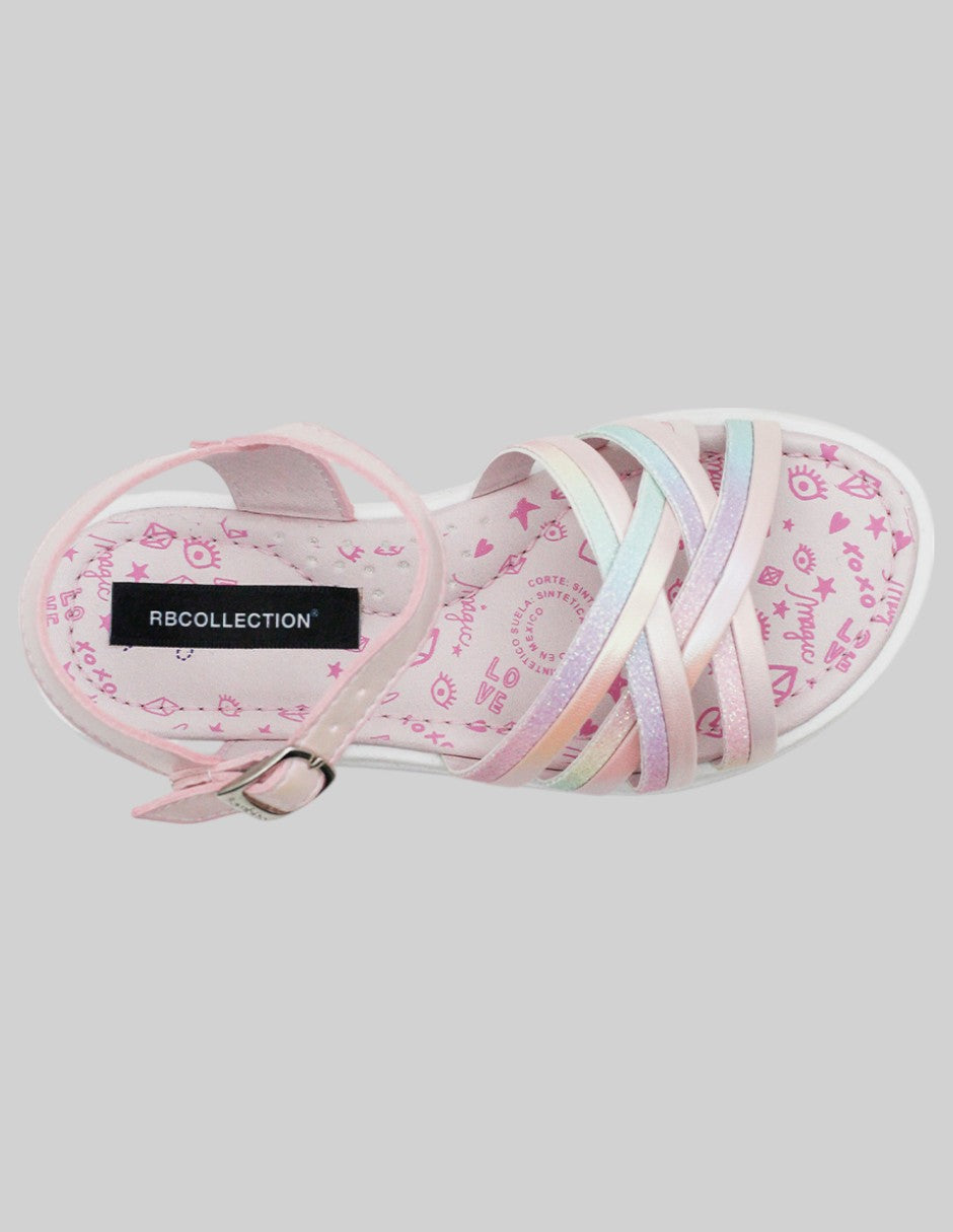 Sandalias Kids en Piel vegana – Multicolor