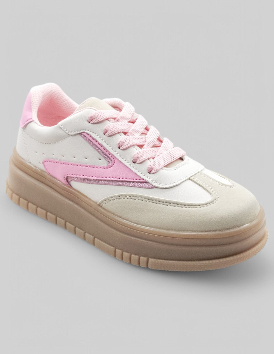 Tenis Exterior Piel vegana Color Late Para Niña De RBCOLLECTION