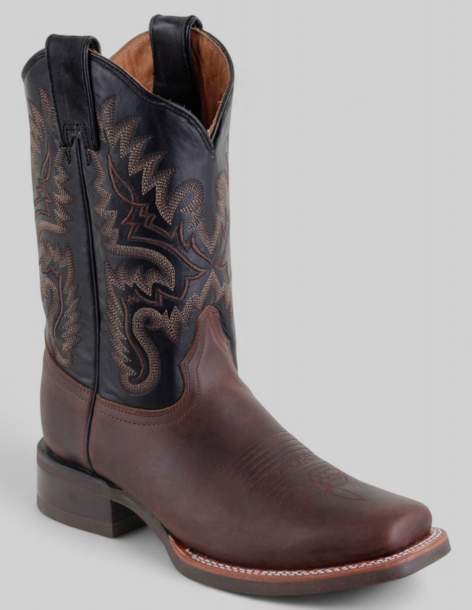 Botas tipo western Cowboy en Piel – Café