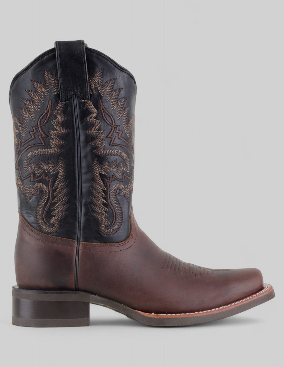 Botas tipo western Cowboy en Piel – Café