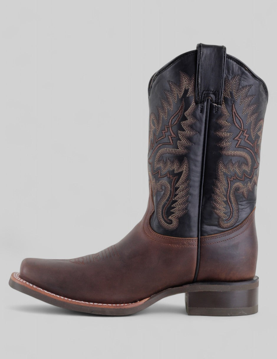 Botas tipo western Cowboy en Piel – Café