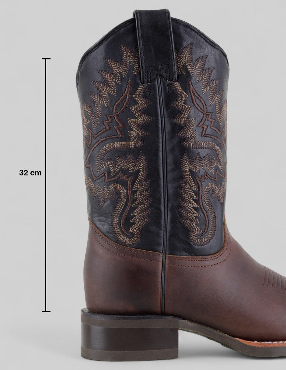 Botas tipo western Cowboy en Piel – Café