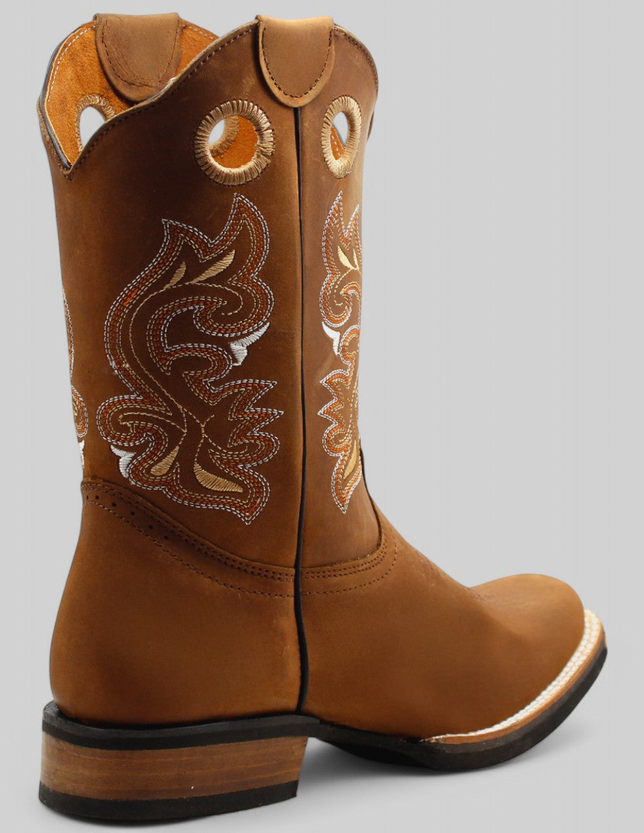 Botas western Cowboy en Piel – Café