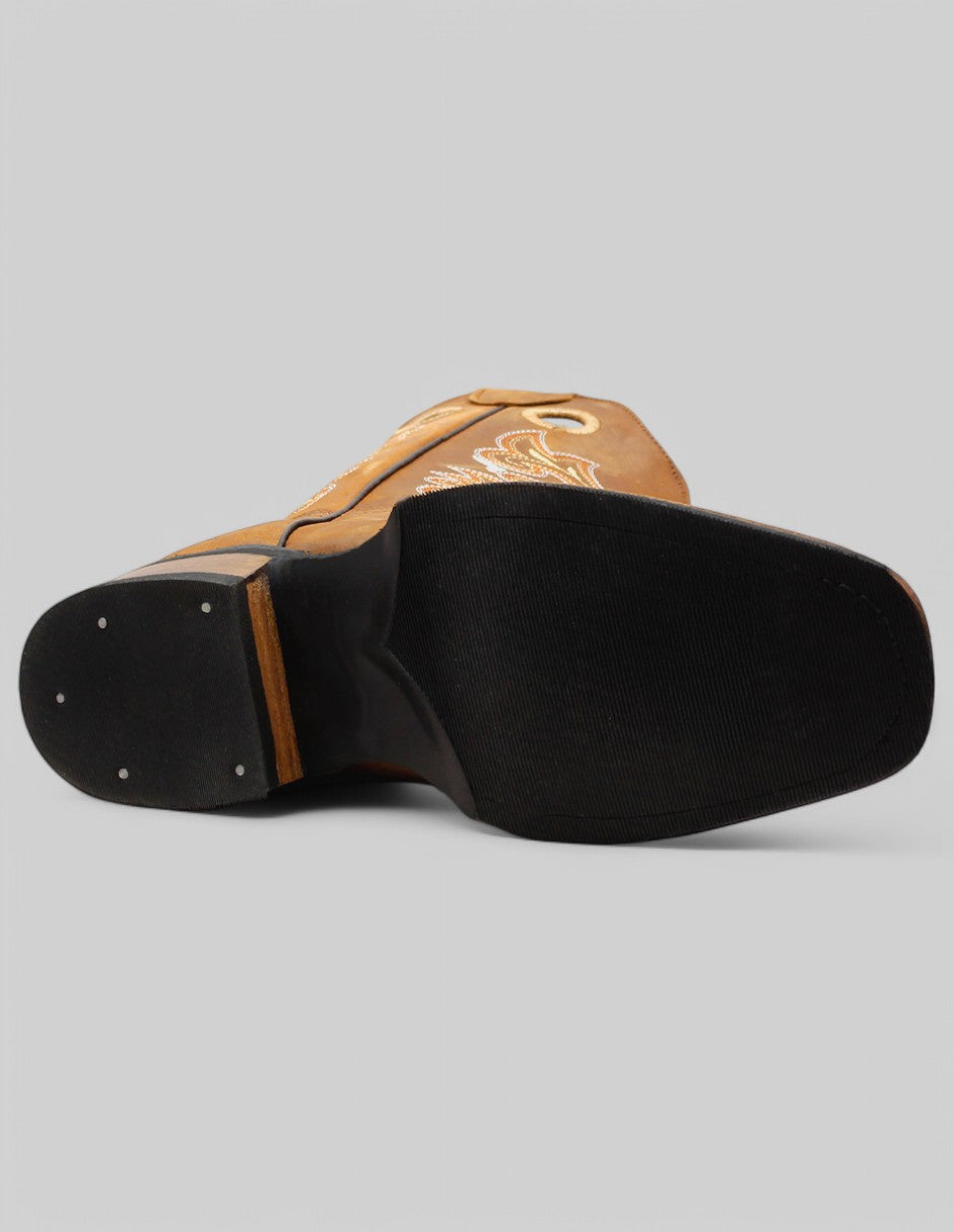 Botas western Cowboy en Piel – Café
