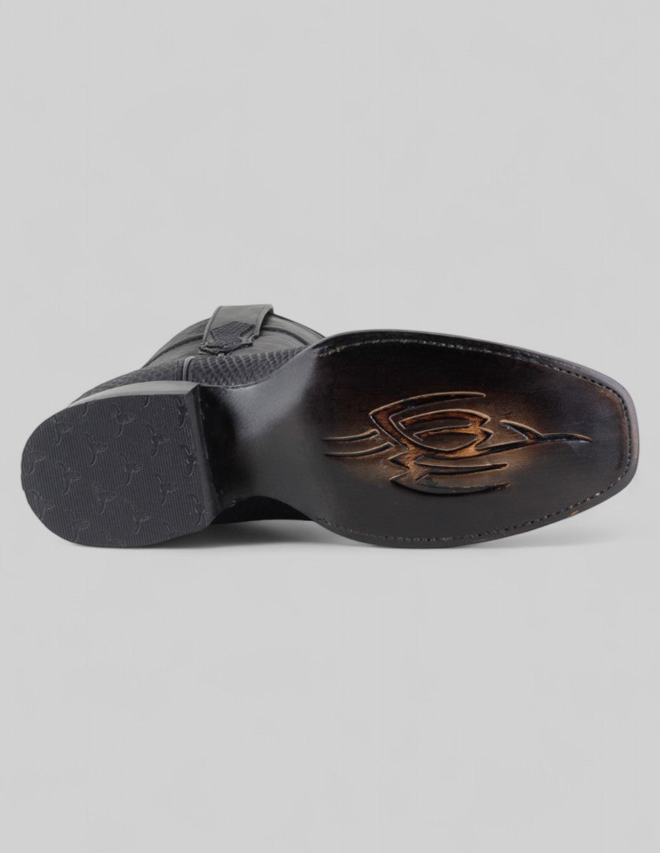 Botas tipo western Cowboy en Piel – Negro