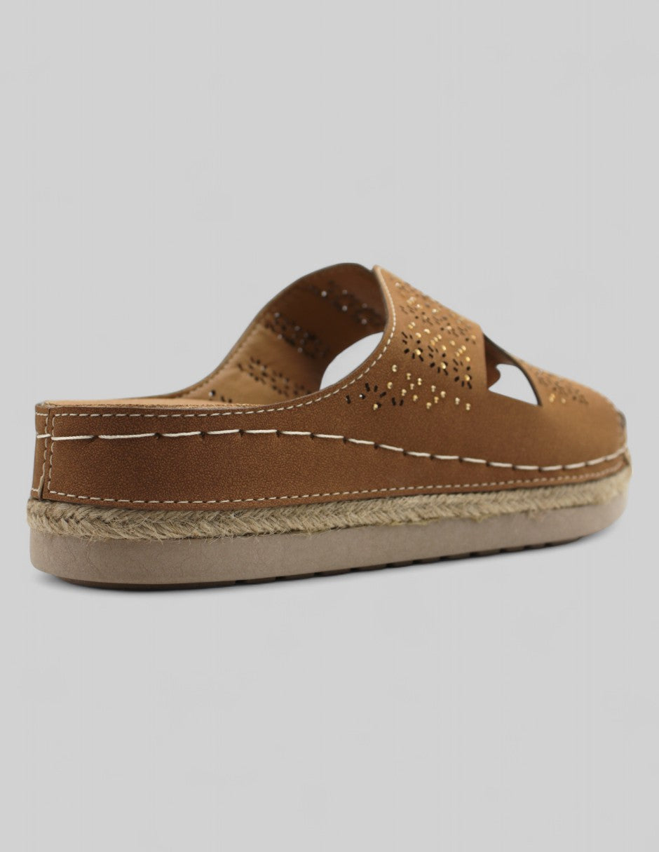 Sandalias con plataforma Daily Piel vegana - Café