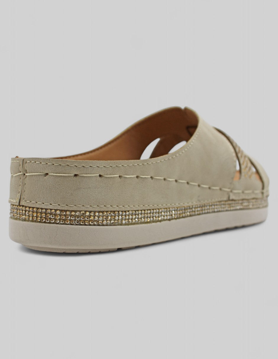 Sandalias con plataforma Onne Piel vegana - Beige