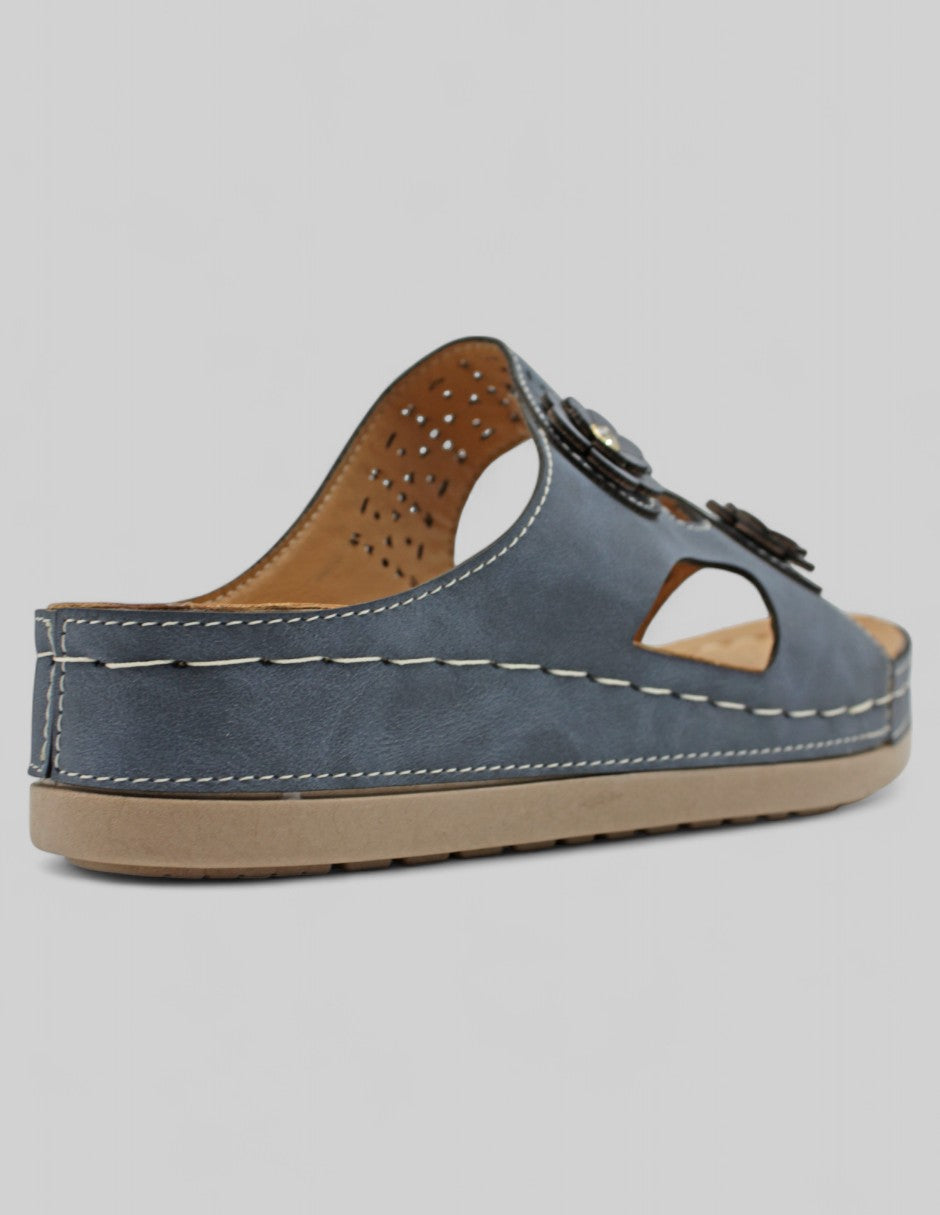 Sandalias con plataforma Daily Piel vegana - Azul