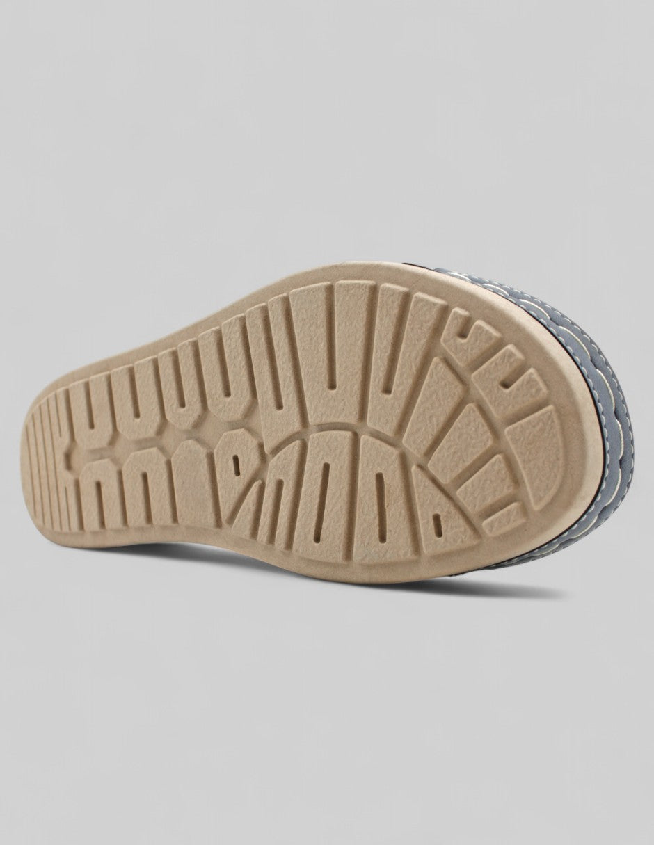 Sandalias con plataforma Daily Piel vegana - Azul