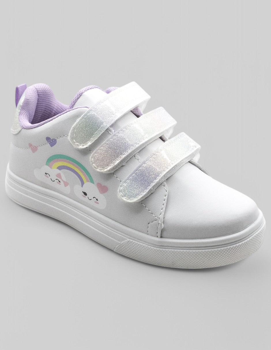 Tenis Exterior Piel vegana Color Blanco Para Niña De RBCOLLECTION