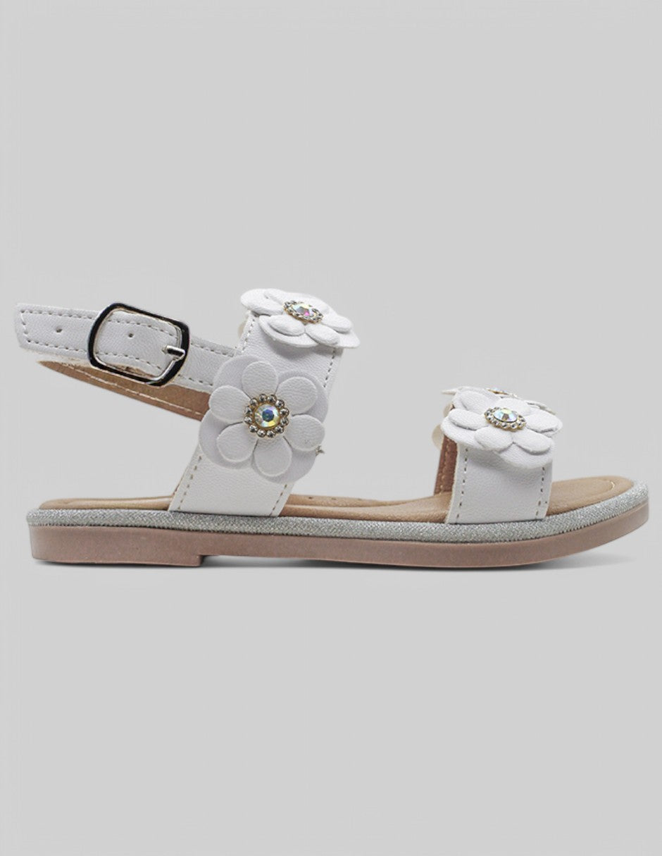 Sandalias Kids en Piel vegana – Blanco