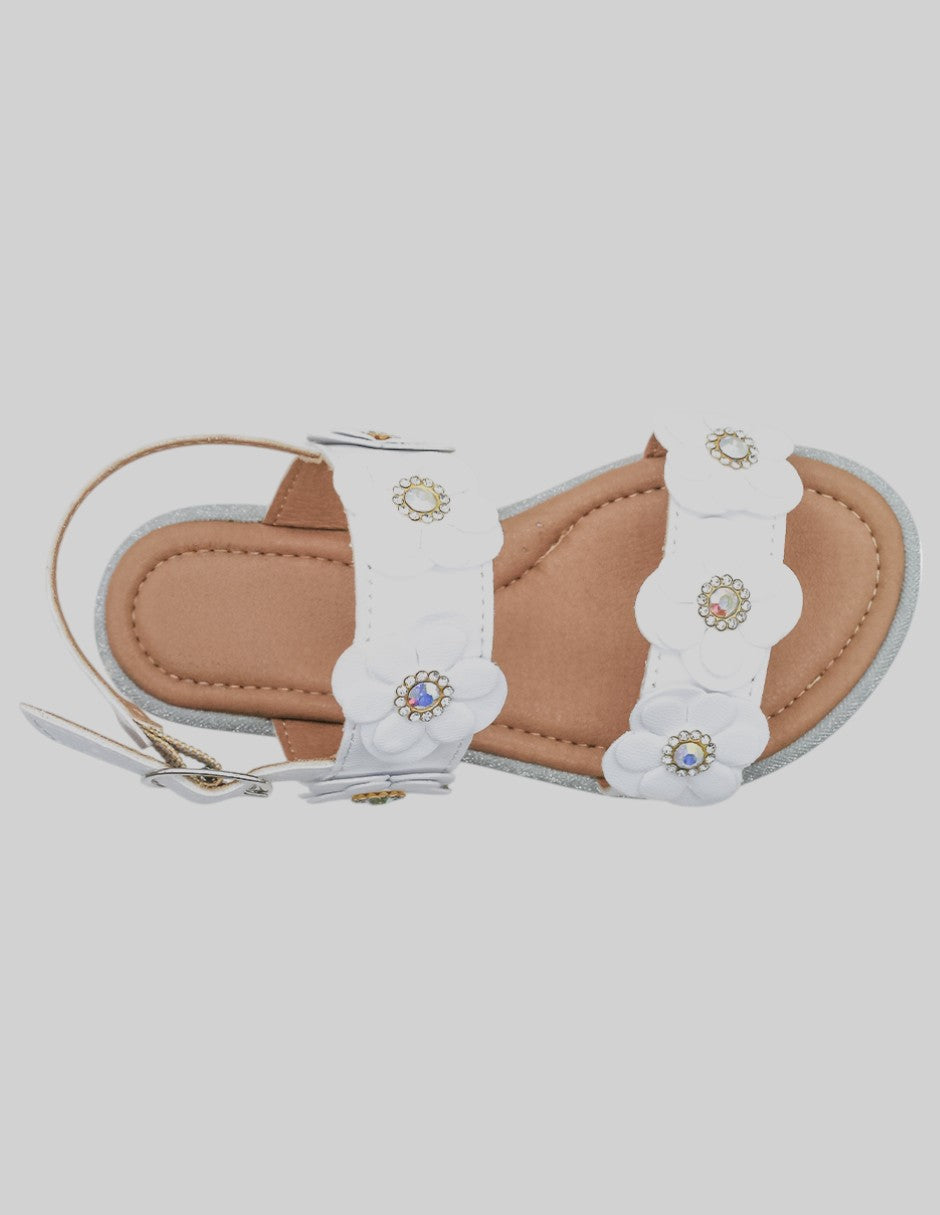 Sandalias Kids en Piel vegana – Blanco