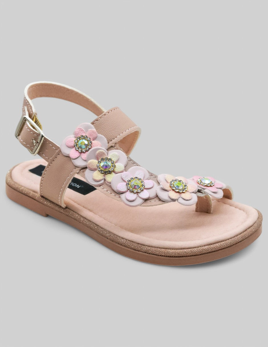 Sandalias Exterior Piel vegana Color Rosa Para Niña De RBCOLLECTION