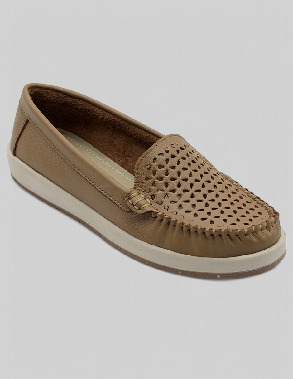 Mocasines Exterior Piel Color Café Para Mujer De RBCOLLECTION