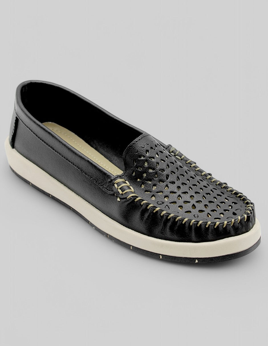 Mocasines Exterior Piel Color Negro Para Mujer De RBCOLLECTION