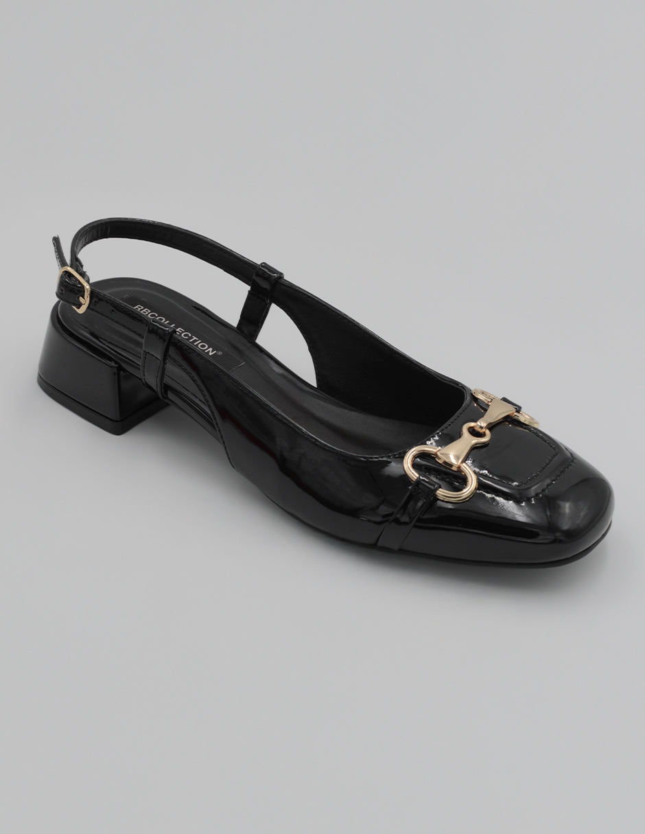 Zapatillas Exterior Charol Color Negro Para Mujer De RBCOLLECTION