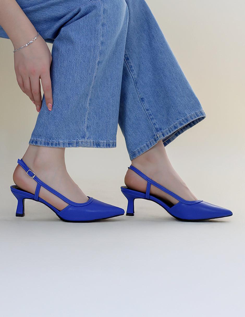 Zapatillas Kitten en Piel vegana – Azul