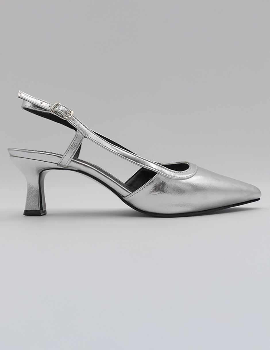 Zapatillas Clasy en Piel vegana – Plata