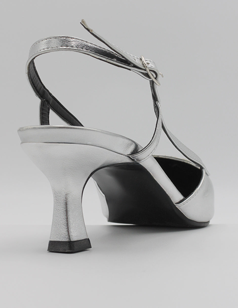 Zapatillas Clasy en Piel vegana – Plata