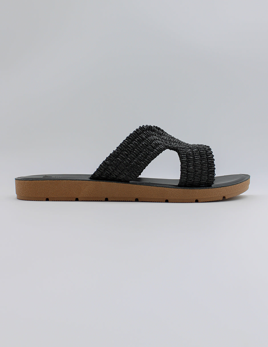 Sandalias de piso Soft en Textil – Negro