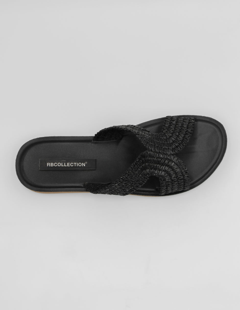 Sandalias de piso Soft en Textil – Negro